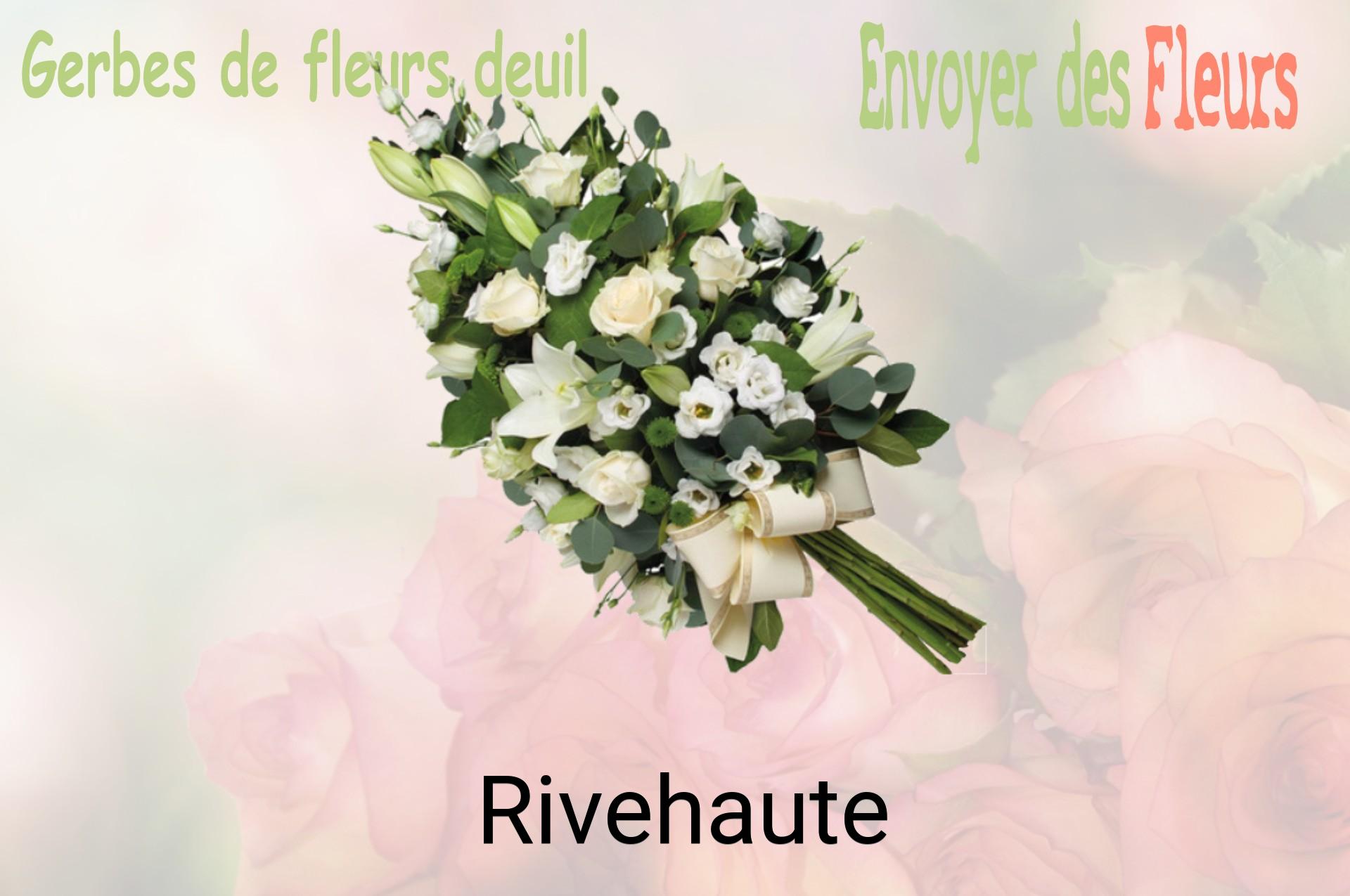 Gerbe de fleurs de deuil livrée à Rivehaute